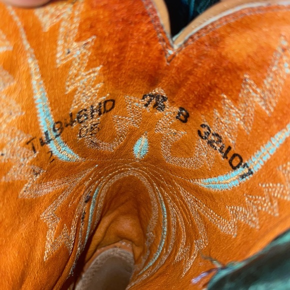 Lucchese Turquoise and Brown Boots - Picture 6 of 6